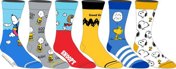 Peanuts 6 Pairs Crew Socks