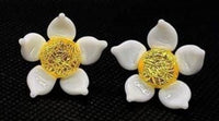 Glass Shimmer Daisy Stud Earrings